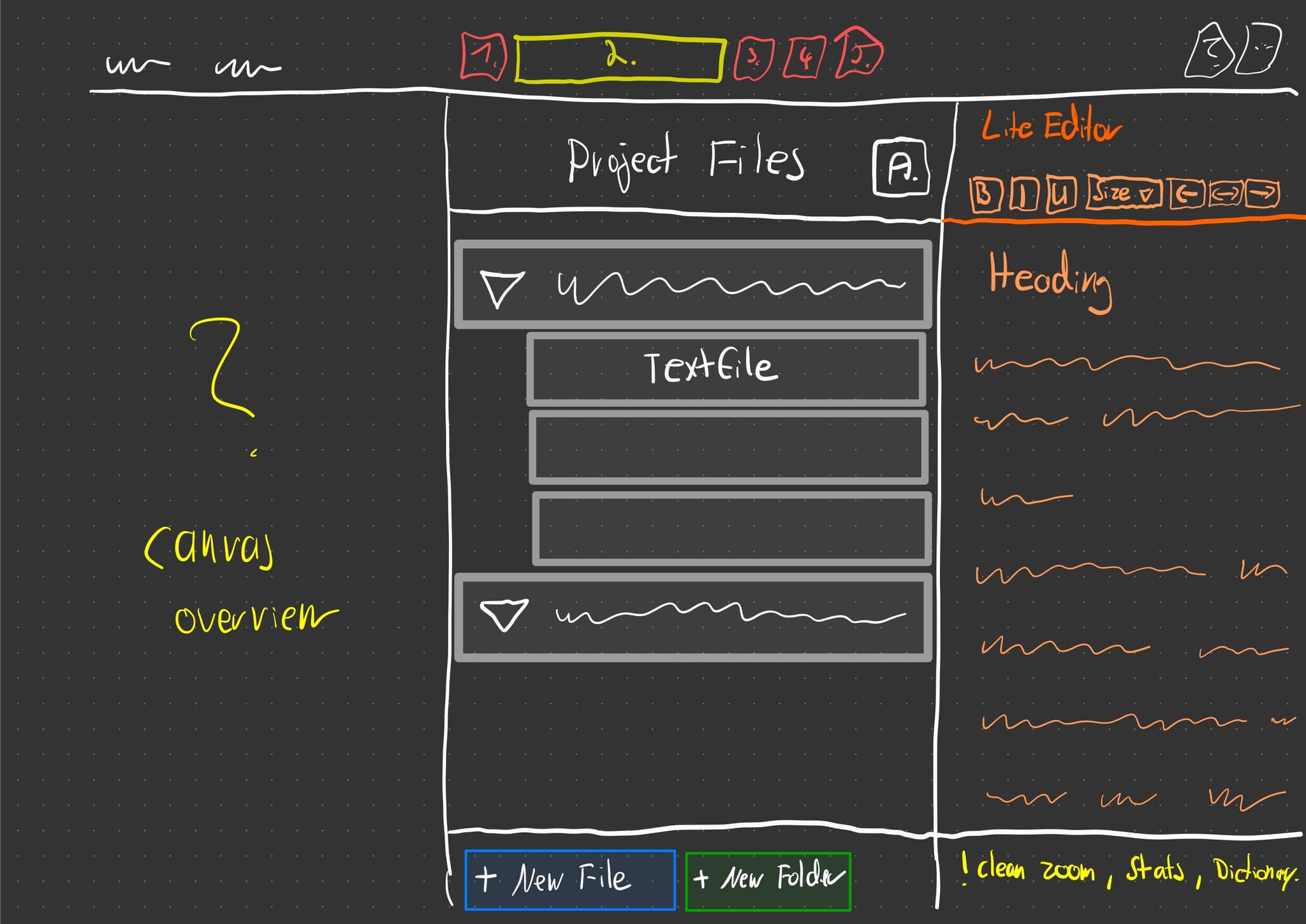 TheFlow file browser sketch with editor